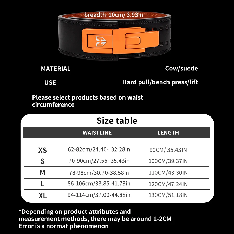 Cinturón ancho de piel de vaca para levantamiento de pesas, equipo de Fitness, cinturón de levantamiento de pesas, barra de gimnasio, sentadillas, peso muerto, fuerza, cinturón de palanca protectora de cintura