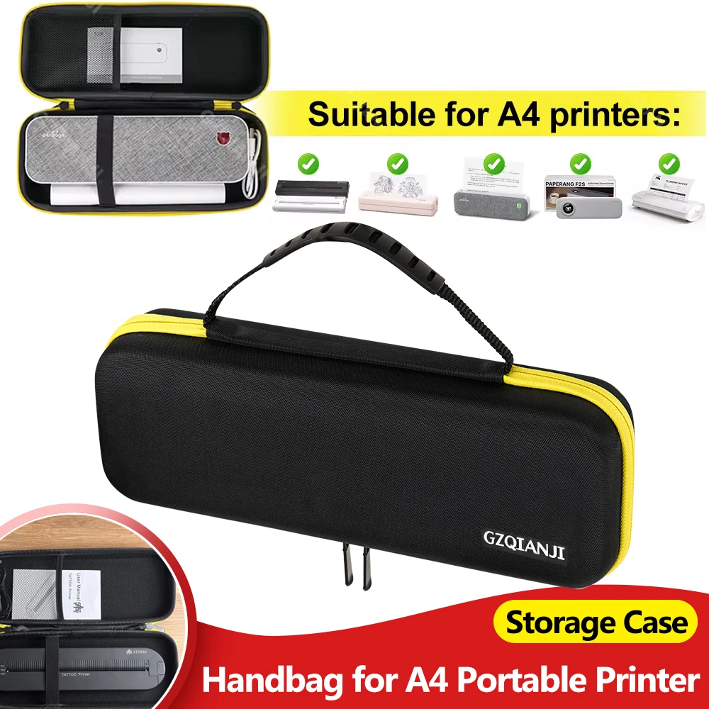 Mini Portable A4 Printer Handbag Storage Case Made Of EVA Large Capacity for A40 Tattoo Printer Peripage Travelling Carry Bag