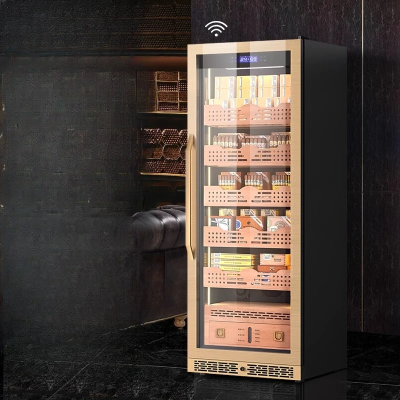 

Cigar cabinet constant temperature and humidity WIFI household cedar wood liner remote cedar wood cigar box moisturizing