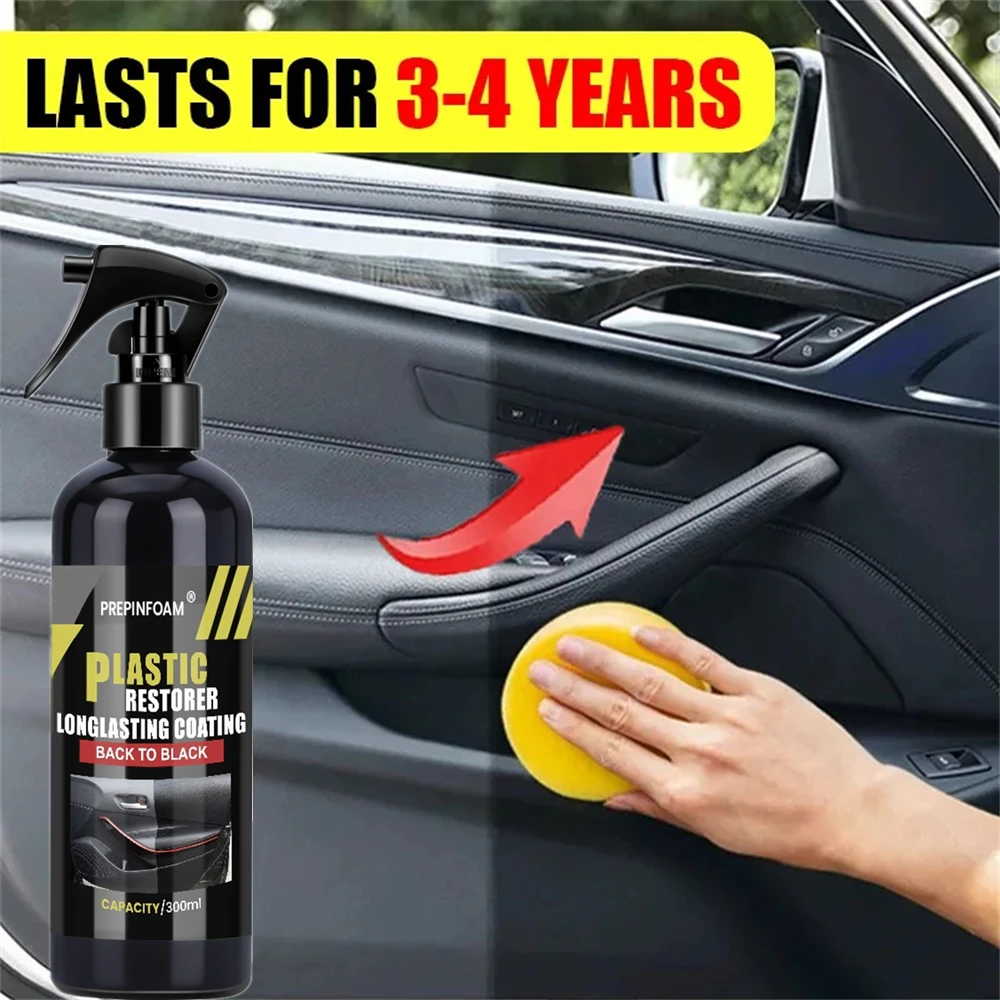

Восстановитель автомобильного пластика обратно в черный глянцевый очиститель салона автомобиля, очиститель кожи, детализация автомобиля, полировка и ремонт покрытия, ремонт