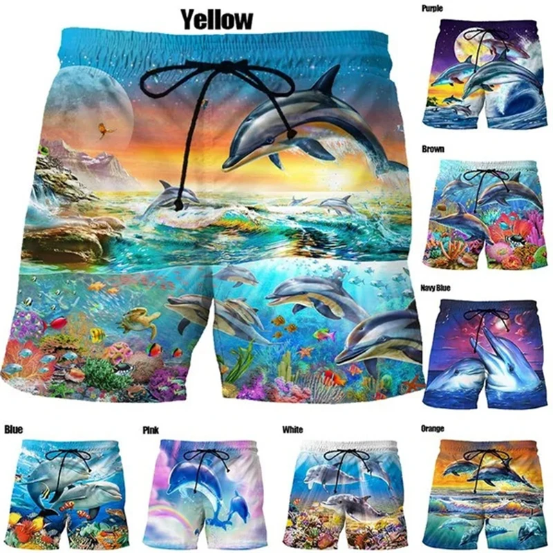 Animel Dolphin 3d Printed Shorts Summer New Men's And Women's Street Fashion Casual Hip-hop Funny Beach Shorts Ropa De Hombre