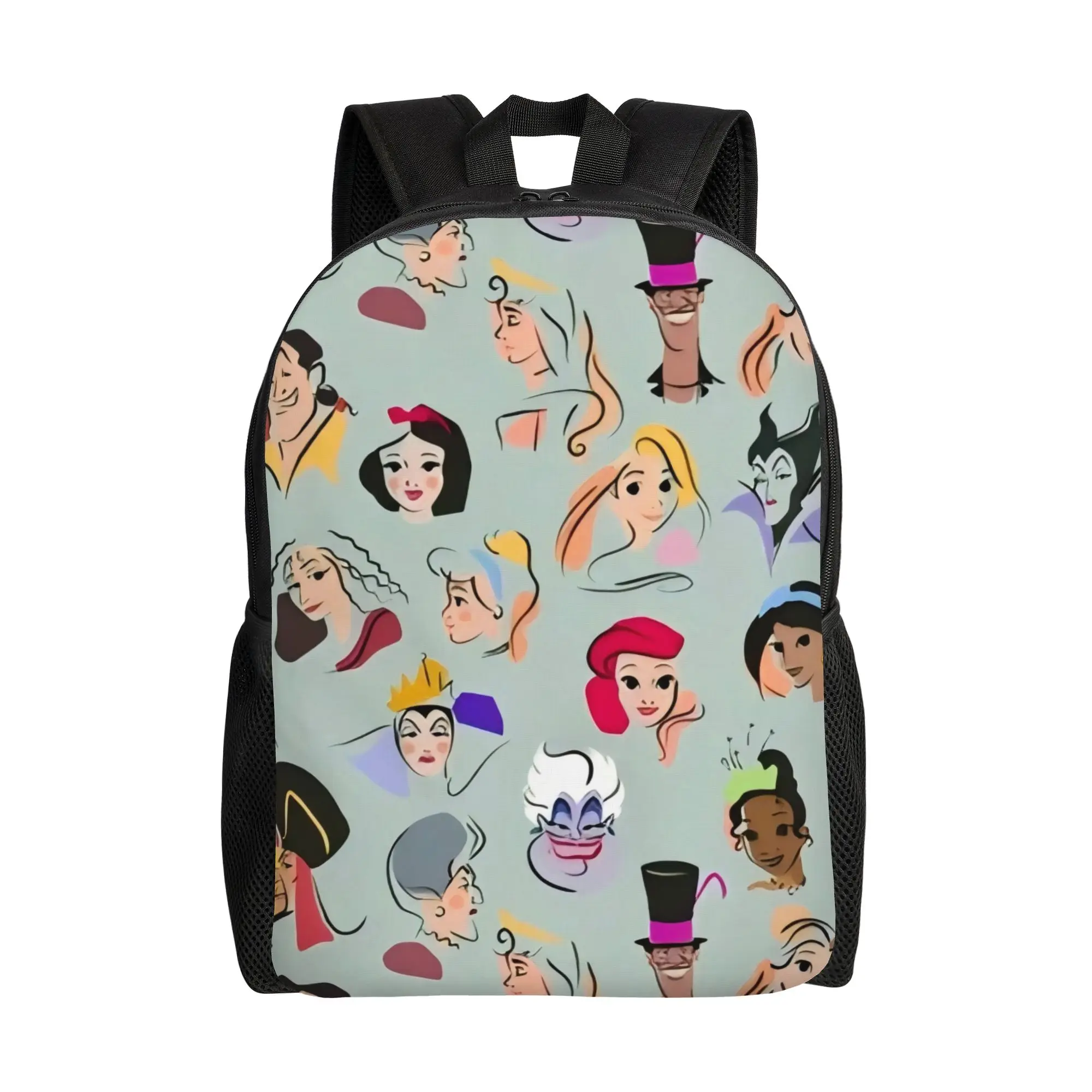 

Walt Cartoon Schoolbag Back to school season Disney characters personajes Retro Washable Backpack