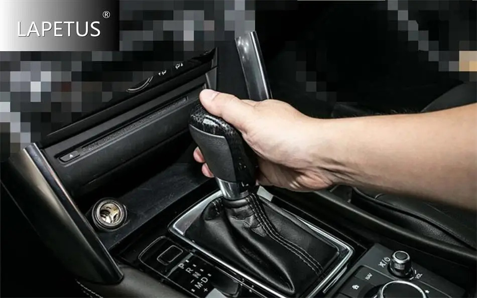 

Carbon Fiber Transmission Gear Shift Shifter Knob Gear Head Handle Cover Trim Car Accessories Fit For Mazda CX-3 CX3 2015 - 2021
