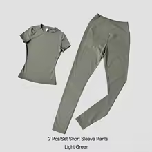 Workout Leggings Breathable Quick Dry Fitness Set for Women - SP Light Green