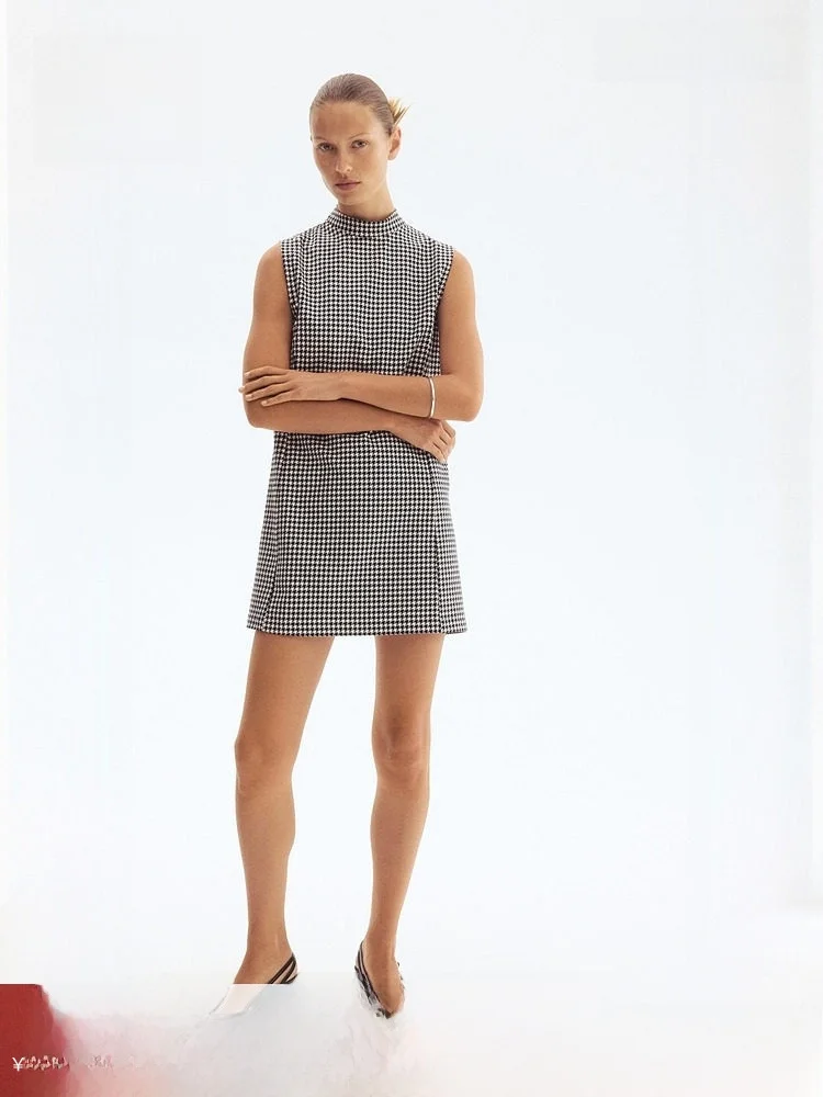 

H&M Women's Spring Straight Dr 3039 Cotton Rayon Spandex Blend Svel Straight Fit Casual Summer Dr