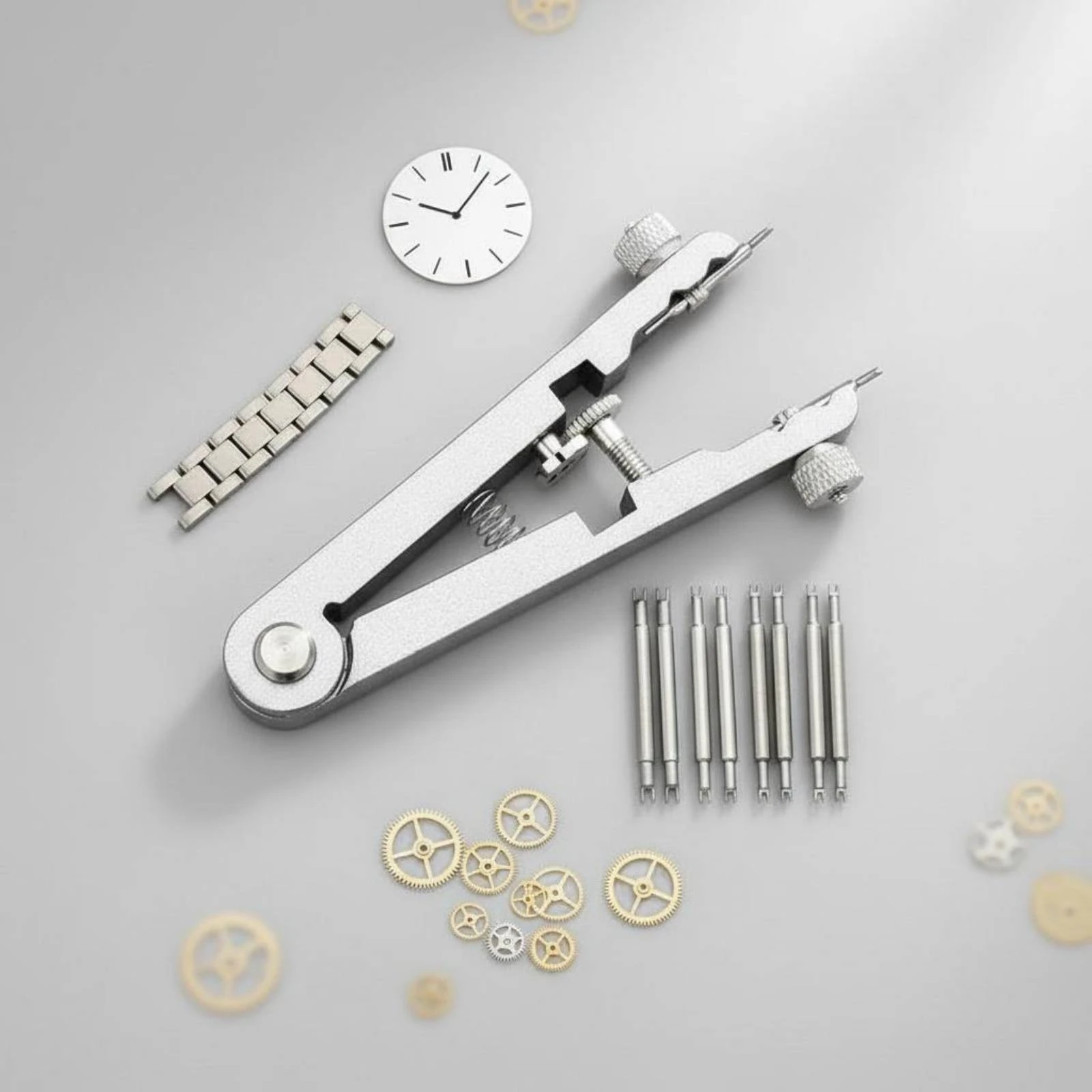 Adjustable Watch Strap Tool Easy to Use Watch Band Removal Tool Coil Bar Pliers Interchangeable Forks Coil Bar Plier