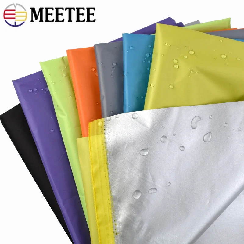 Meetee 100*148cm Waterproof Ripstop Fabric 190T Silver-coated Sunscreen Sunshade Umbrella Cloth Outdoor Tent Material By Meter