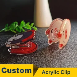 Custom Acrylic Clip Personalized Clothe Photo Paper Peg Clothespin Craft Gift For Binding Patchwork Decoration Customize Clamp