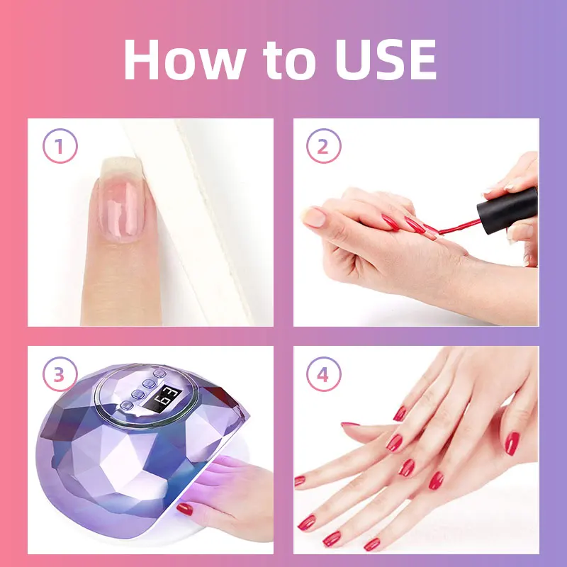 86W UV LED Lâmpada Destacável Nail Drying Lamp Para Cura Gel Nail Polish Tape Automático Sensor Nail Supplies Para Profissionais