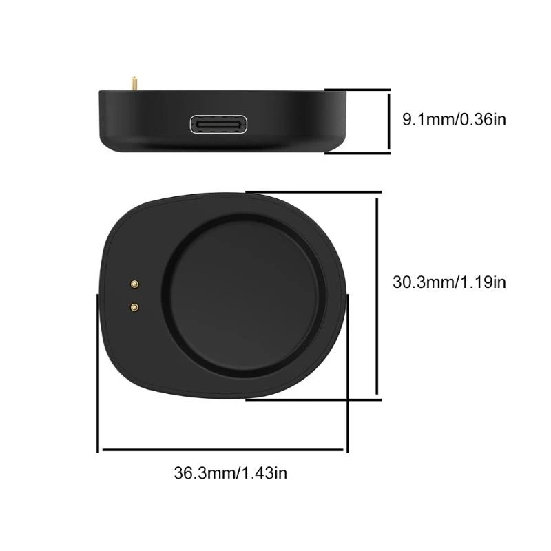 090f base ricarica portatile per t-rex3 smartwatch tipo C input interno esterno