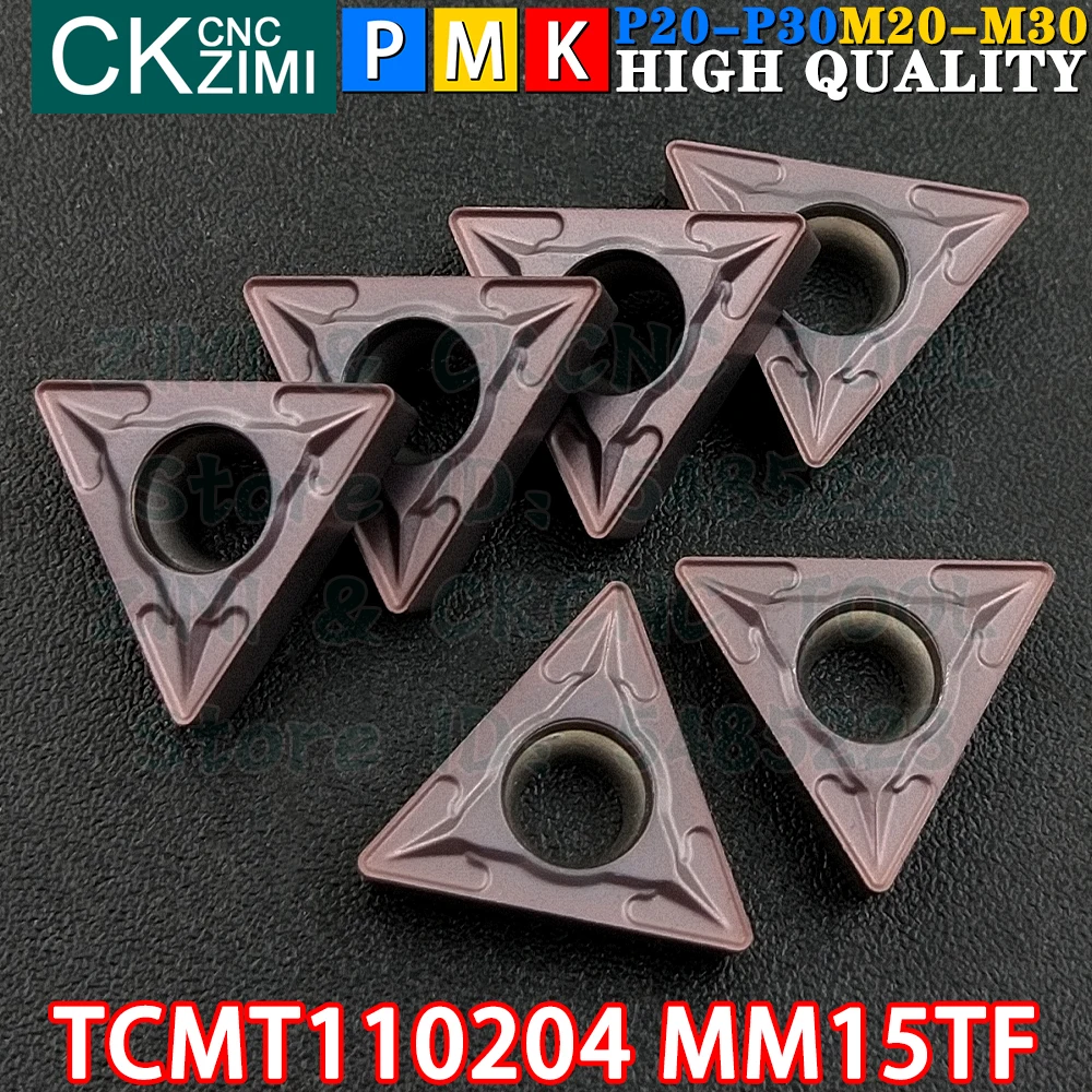 TCMT110204 MM15TF TCMT21.51 MM15TF Hardmetalen wisselplaten Externe Draaiwisselplaten Gereedschap TCMT1102 TCMT 1102 Cnc Mechanische Metalen Draaibank Snijgereedschap