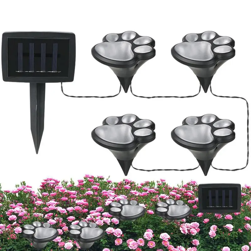 Imagem -02 - Lâmpada Solar Conduzida com Cópia da Pata para a Decoração do Jardim Impermeável para a Decoração Exterior Boa para um Jardim ou Trajeto