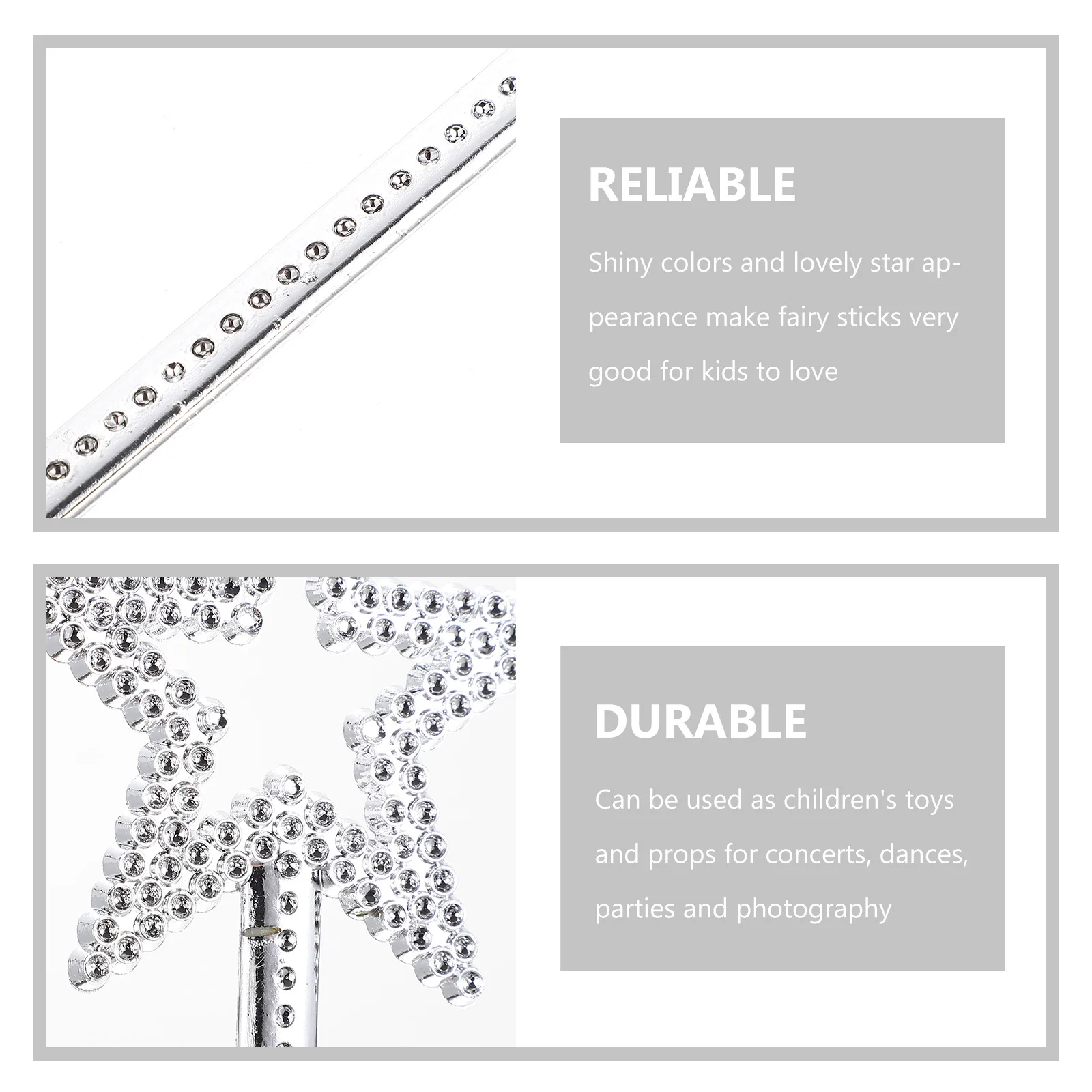 10Pcs Glitter Fairy Wands Shiny Colors Star Appearance Perfect for Cosplay Parties Stage Performances Decorations