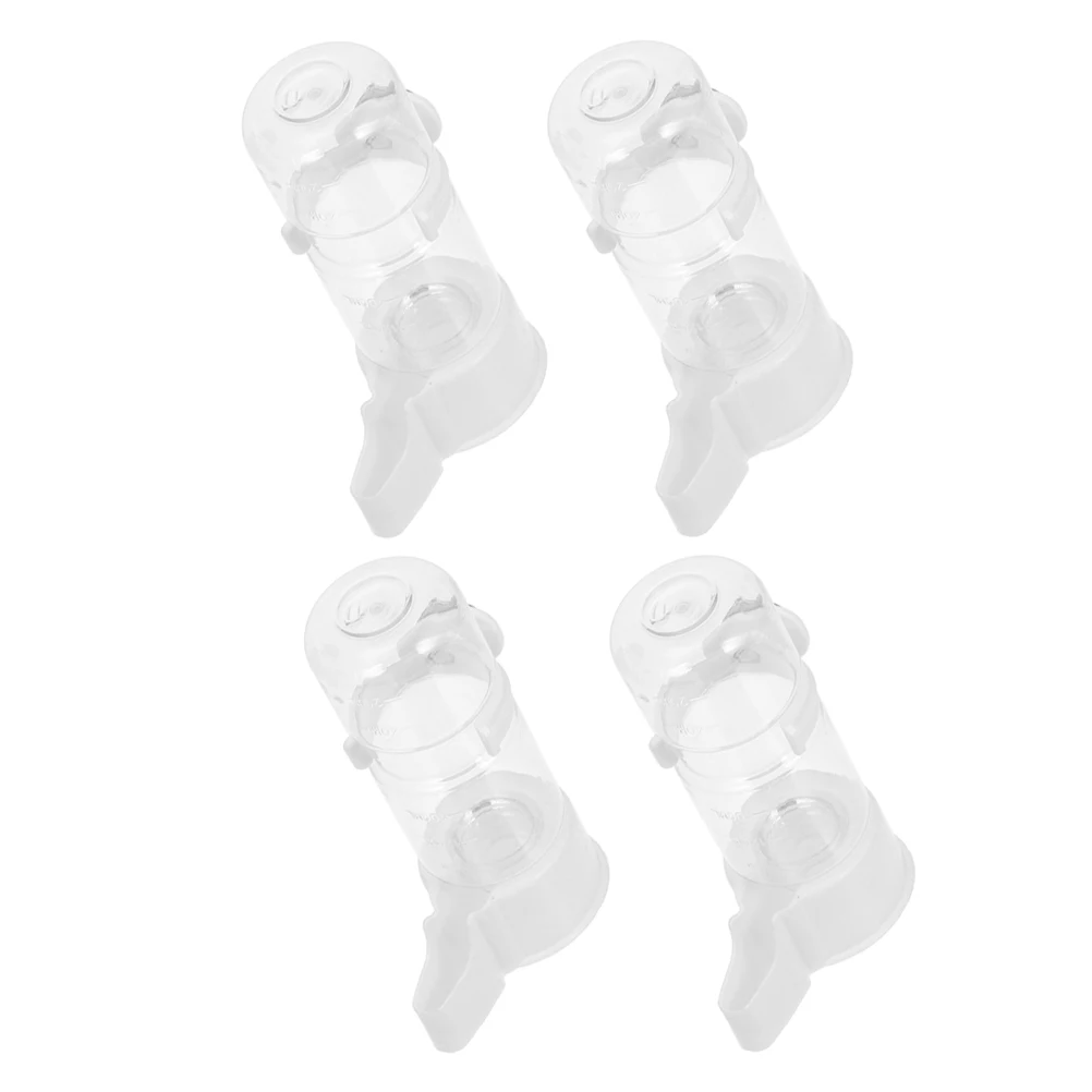 

Bird Water Dispenser 4pcs Automatic Feeding Cup for Parrot Cage No Leak Drinker Container Small Bird Pet Parakeet Outdoor Use