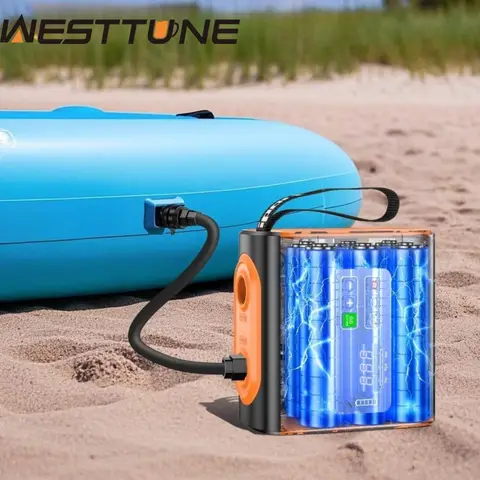 WESTTUNE 야외 무선 공기 펌프 침대 매트 수영 반지에 대 한 풍선 Deflate와 휴대용 전기 미니 풍선 펌프