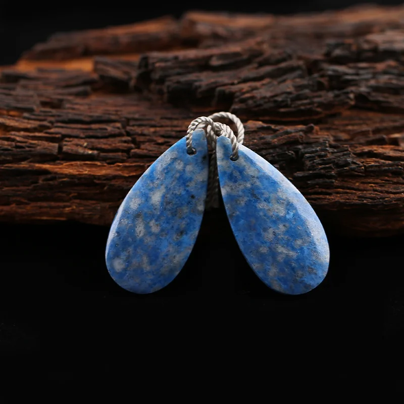 B&F AAA+ Rated Artisan-Crafted Water Drop Lapis Lazuli Pendants Beads, Genuine Natural stones beads,  DIY Earring Beads