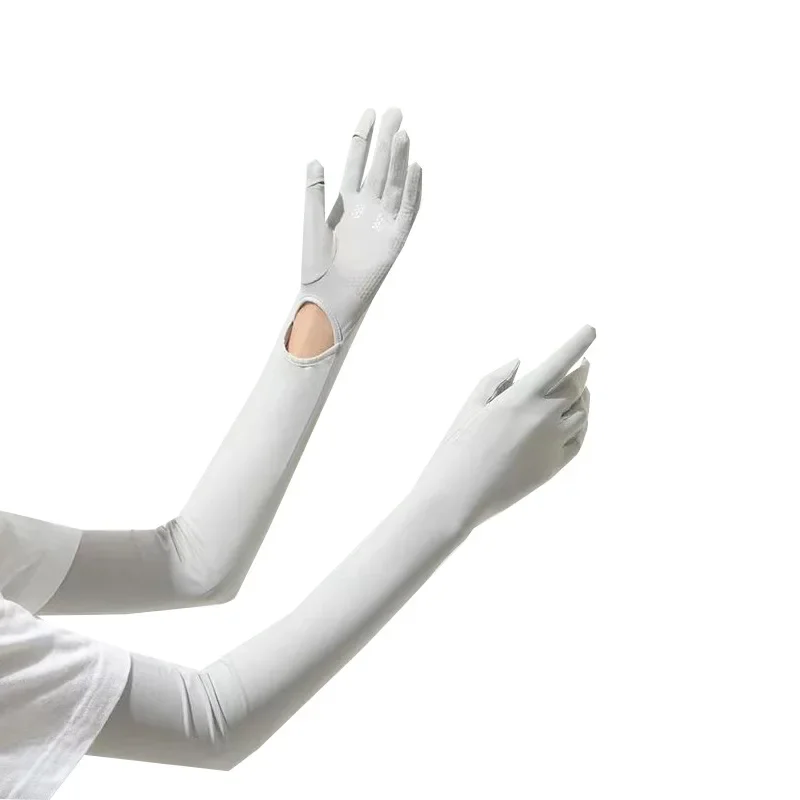 Ice injSun-Gants de protection contre le soleil pour femmes, manches longues, arc-en-ciel, protection UV, équitation en plein air, été