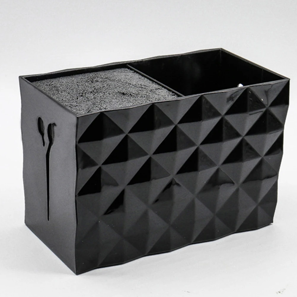 

1Pcs Non-Slip Double Slot Scissors Holder Premium Hair Salon Tools Organizer Hairdressing Clips Brush Storage Box Black