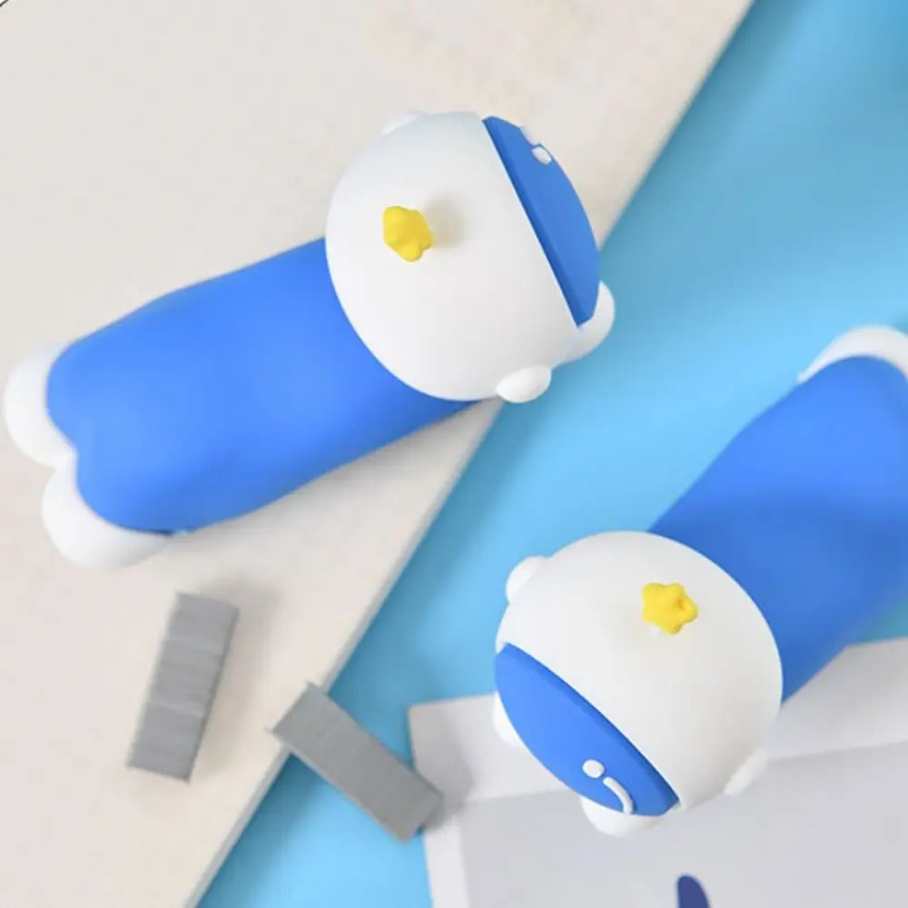 

Use 10# Staples Stapler Panda/Astronaut/Dinosaur Mini Portable Stapling Machine Effortless Labor-saving Long Stapler