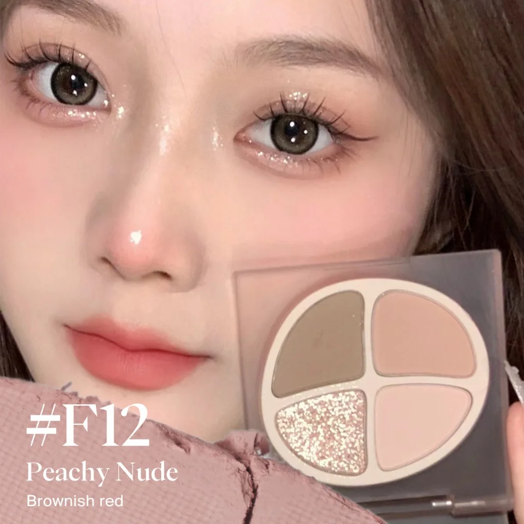 JOOCYEE 4 paleta kolorowych cieni do powiek matowy kolor wędzony codziennie przenośne kosmetyki do makijażu