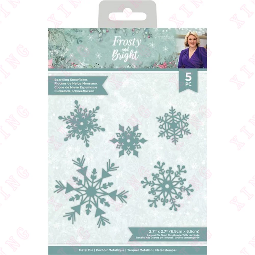 

Christmas Sparkling Snowflakes Metal Cutting Dies Scrapbook Diary Decorate Embossing Template Diy Gift Card Handmade Craft Molds