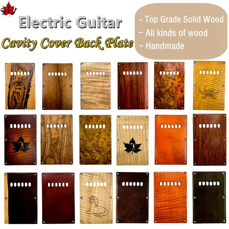 6 Holes Electric Guitar High-grade Solid Wood Tremolo Cavity Cover Backplate Guitar Accessories Parts