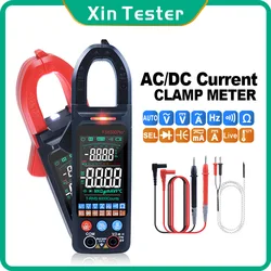 Xin Tester DC/AC Current Digital Clamp Meter 6000 Counts 400A Amp Multimeter Large Color Screen Voltage Tester Car Hz NCV Ohm