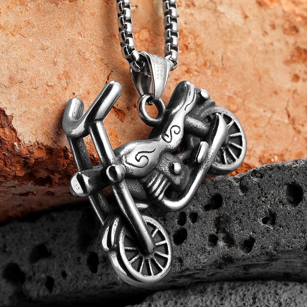 

Motorcycle Biker Punk Men Necklaces Stainless Steel Pendant Chain Vintage New In Women Jewelry Accessories Gifts Wholesale