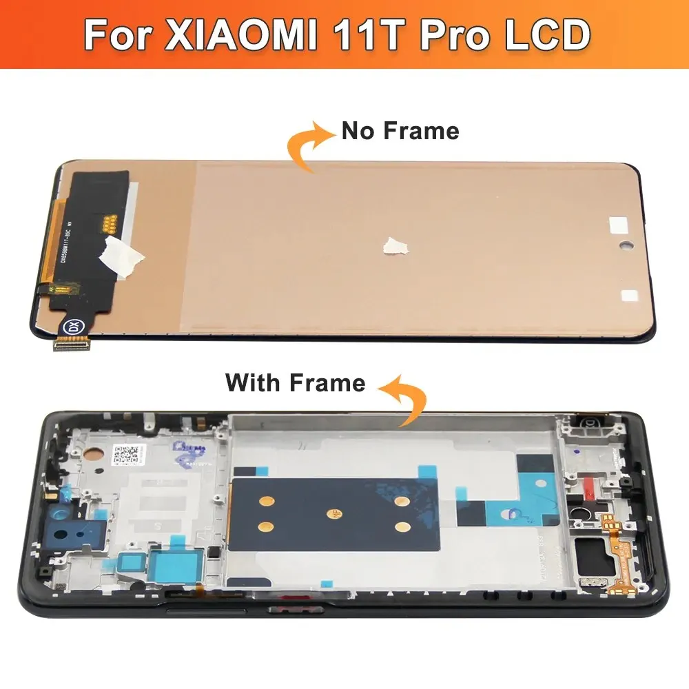 AMOLED LCD For Xiaomi Mi 11T 11T Pro 21081111RG 2107113SI Pantalla lcd Display Touch Panel Screen Digitizer Assembly Repair