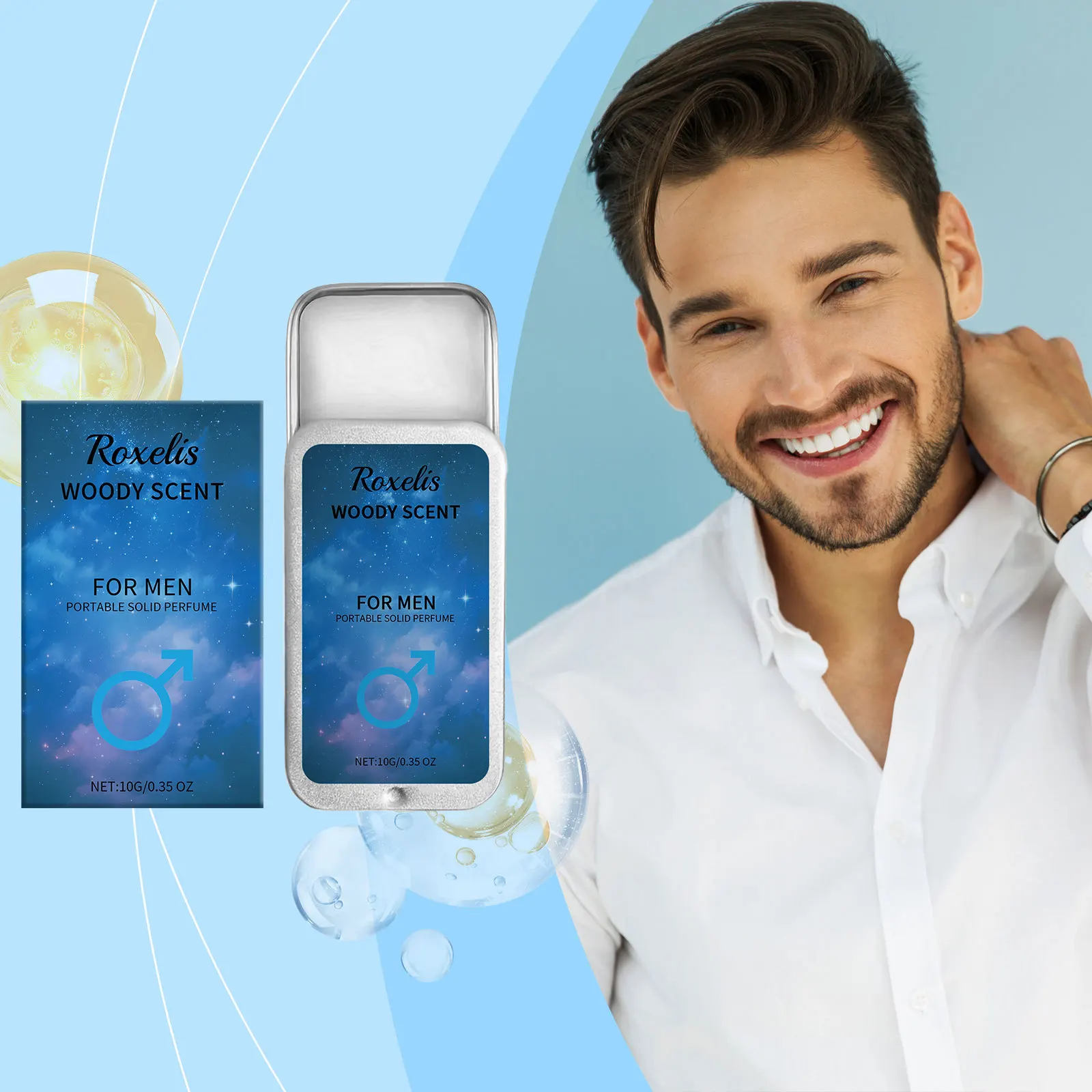 

Sandalwood Solid Perfume Long Lasting Scent Dating Women Fragrances Deodorant Keep Fresh Portable Men Body Pheromone Solid Balm