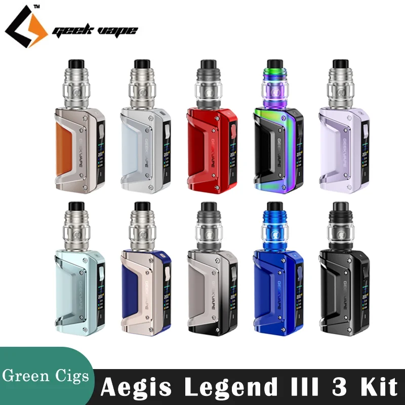 الأصلي GeekVape Aegis Legend III 3 Kit 5W-200W المزدوج 18650 بطارية 5.5 مللي Z Fli Tank Z لفائف المرذاذ E السجائر