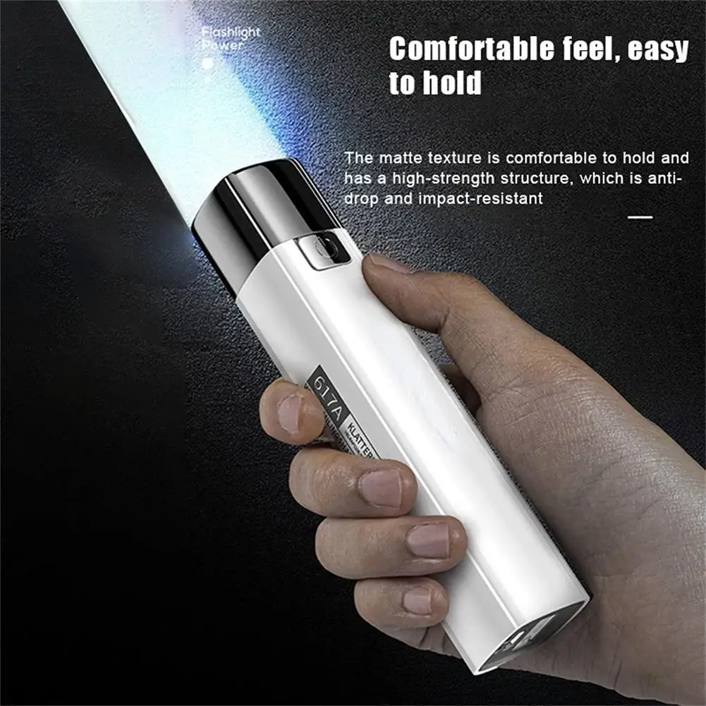 Portable Mini Flashlight Usb Rechargeable Super Bright Hand Lantern Outdoor Emergency Lighting Tool