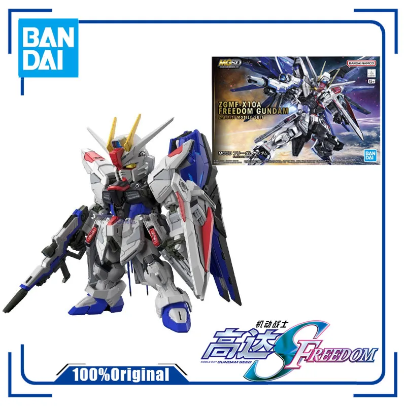 W magazynie oryginalne Bandai Originalmgsd Freedom Gundam Anime figurki montaż zabawki kolekcja prezentów ozdoby modeli