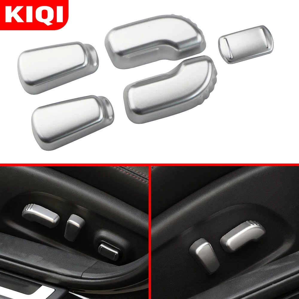 Car Seat Adjustment Button Cover Sticker Fit for Nissan Teana Qashqai J11 Sylphy X-Trail Rogue T32 Murano Chromium Acessories