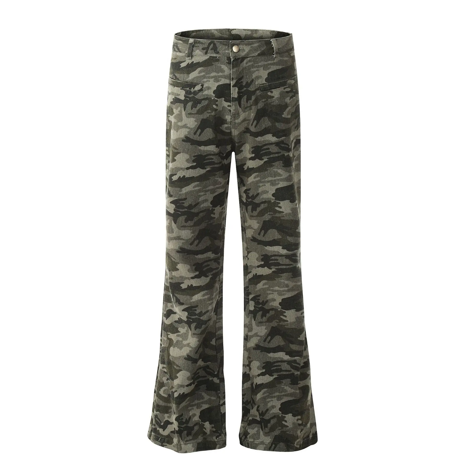 OR FL Autumn Retro Camouflage Wei La 100 Cotton Women Cargo Trousers Trendy Brand Self-cultivation American Style Women's Slacks