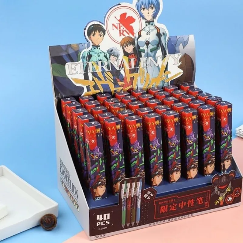 Neon Genesis Evangelion EVA Asuka Ayanami Rei blind box pen creative personality black press gel pen learning stationery prizes