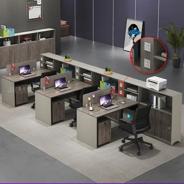 office table set modular commercial office furniture 4 people workstation cubicle office partition Staff Bureau de travail