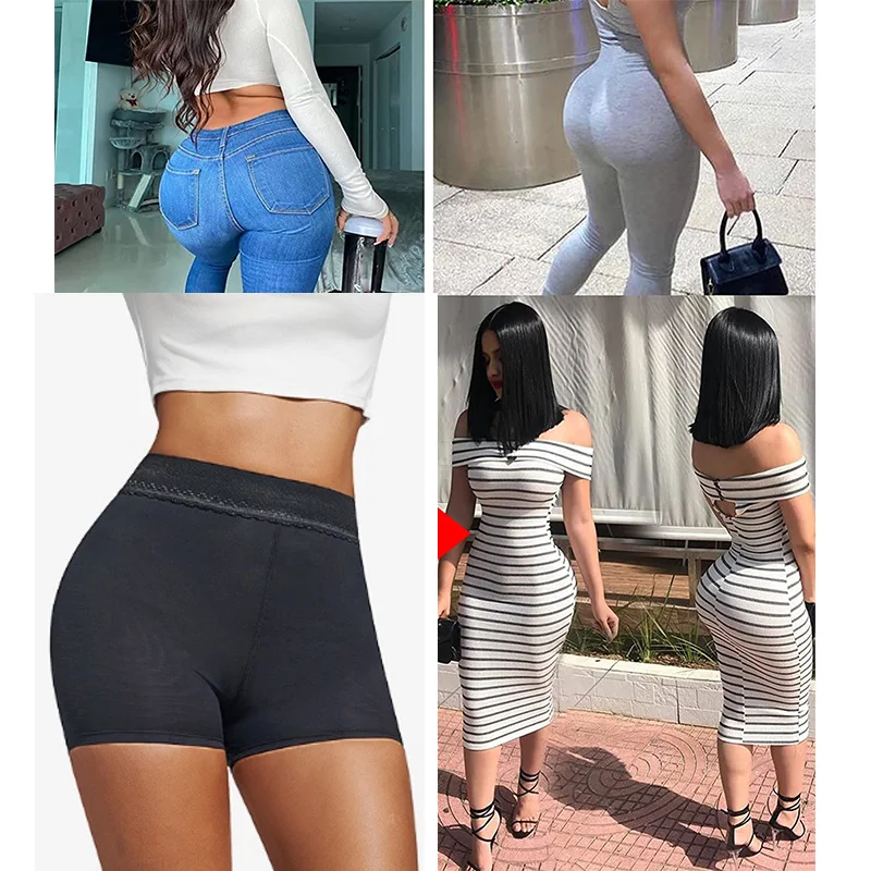 GUUDIA 엉덩이 푸시 업 Shapewear 반바지 레이스 자카드 메쉬 통기성 엉덩이 강화 팬티 엉덩이 리프트 업 팬티 여름 셰이퍼