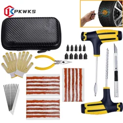 PKWKS New Car Tire Repair Kit Puncture Plug Tools Tyre Puncture Emergency for Tire Strips Stirring Glue Repair Tool Kit