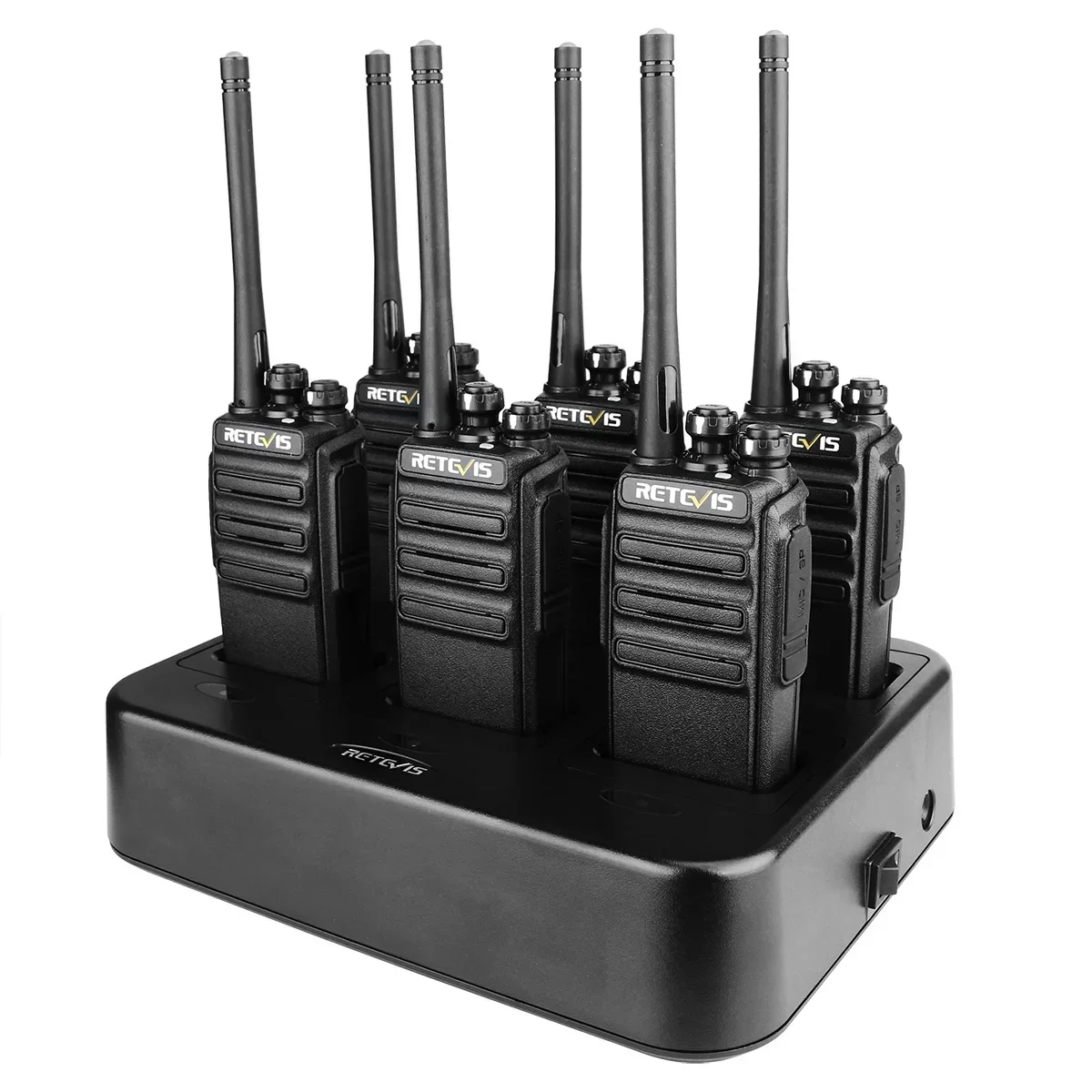 6 عبوات Retevis RT24 PMR446 جهاز اتصال لاسلكي خالي من الترخيص طويل المدى 16 قناة VOX راديو محمول باتجاهين مع شاحن سريع 6 اتجاهات