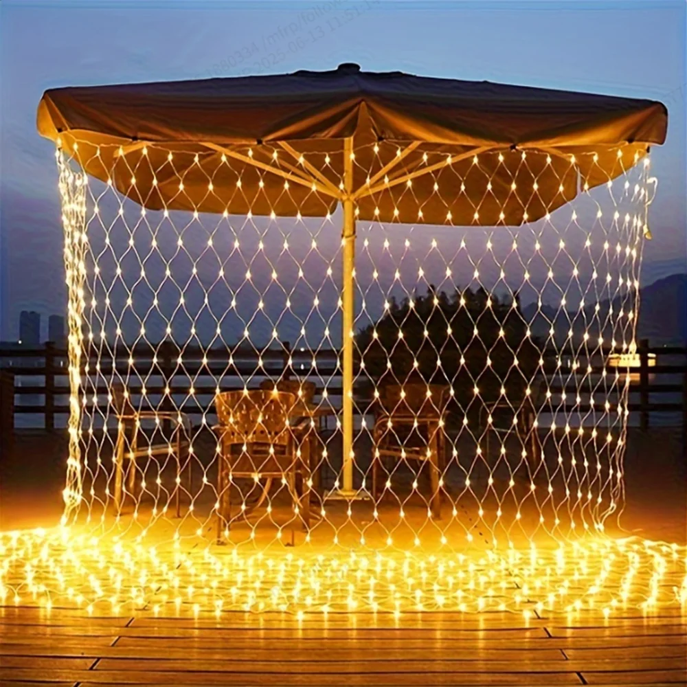Christmas Net Lights, 640 LED 6m X 4m String Lights with 8 Modes, Christmas Outdoor Lights Mesh Fairy String Light Garland