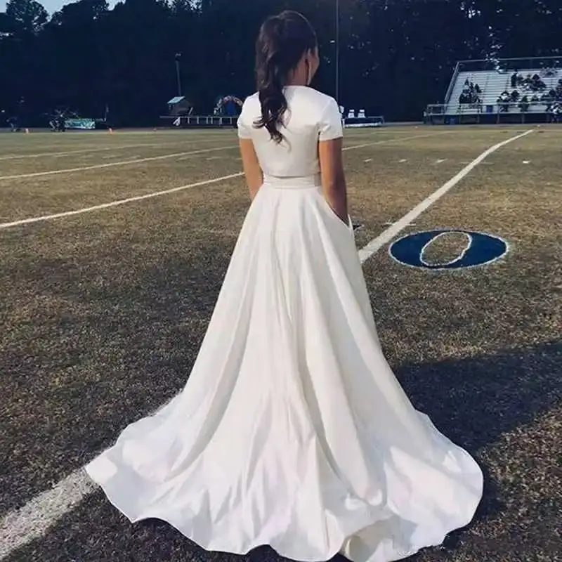 Customized Satin Bridal Detachable Train Overskirt Removable Skirt with Pocket for Wedding Dress Formal Party Bridal Outfit 2026