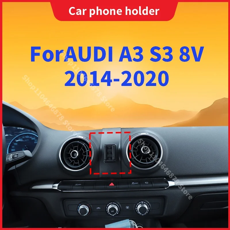 Suporte de Telefone Especial para AUDI A3 S3 8V 2014 2015 2016-2020, Suporte Magnético para Carro com Base Invisível e Sensor Inteligente