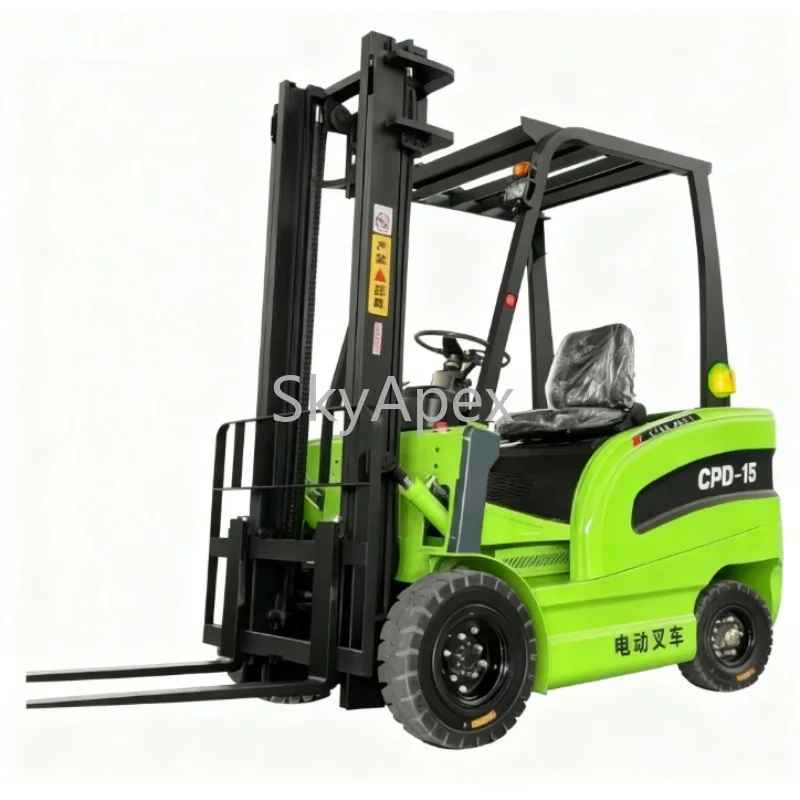 Customized Electric Forklift 3m Lift 4x4 Forklifts Mini Electric Forklift Multi-Directional Counterbalanced  For  Warehouse  Use