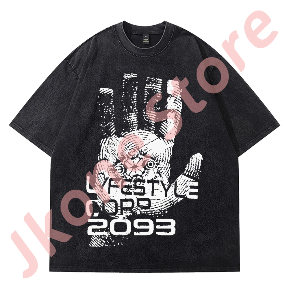 

Yeat 2093 Hand Logo Merch Vintage Wash Tee Cosplay Women Men Fashion Short Sleeve Cotton T-Shirts