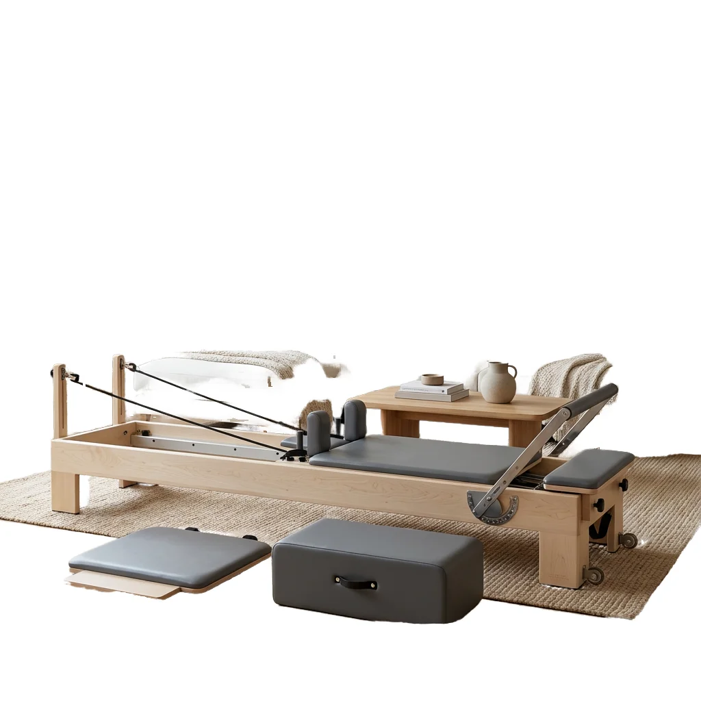 Maple Pilates Reformer Home Fitness Equipment Adjustable Resistance Portable Durable High Quality Health Pilates Training