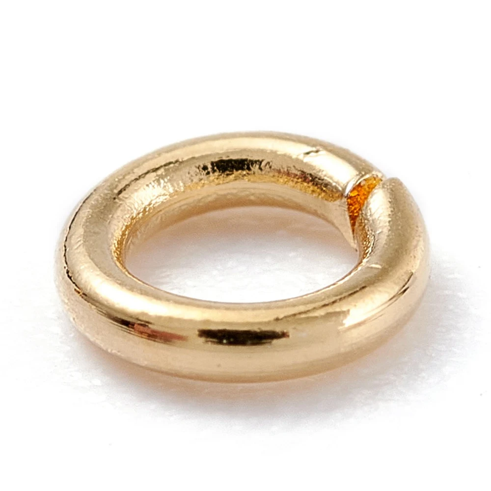 304 Stainless Steel Open Jump Rings Round Real 18K Gold Plated 18 Gauge 5x1.0mm Inner Diameter: 3mm