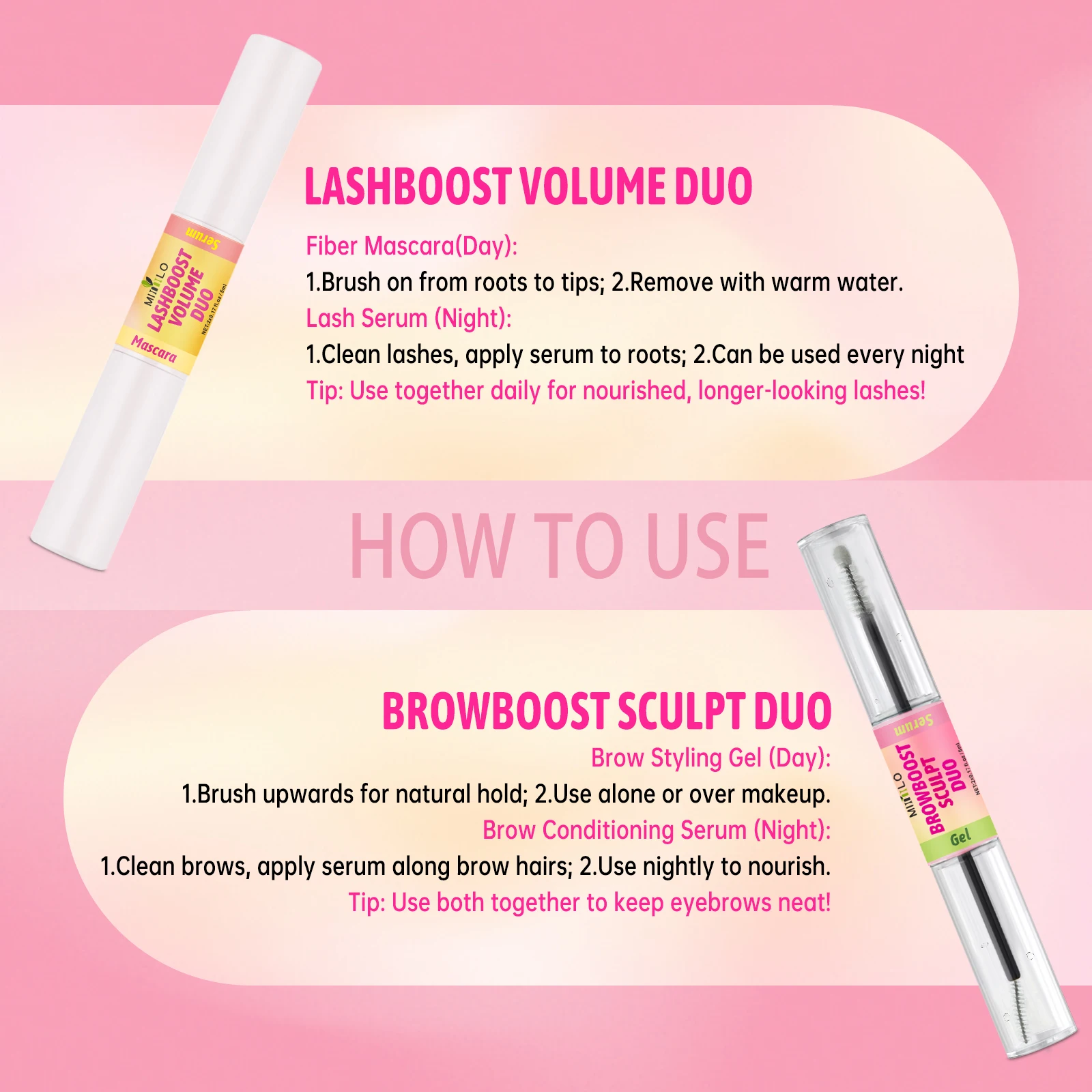 2 pièces, lotion nourrissante qui favorise la croissance des sourcils et des cils, allonge rapidement les sourcils et les cils, avec du gel