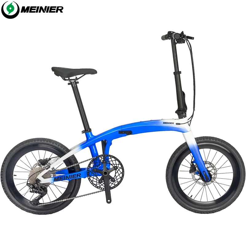 2025 hot-selling carbon fiber road 20-inch 10-speed disc brake bike freestyle sports folding bike