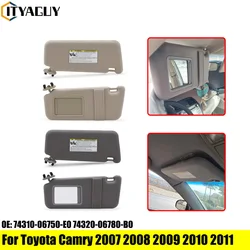 Driver Passenge Car Sun Visor Shade With Makeup Mirror Without Light for Toyota Camry 2007-2011 74310-06750-E0 74320-06780-B0